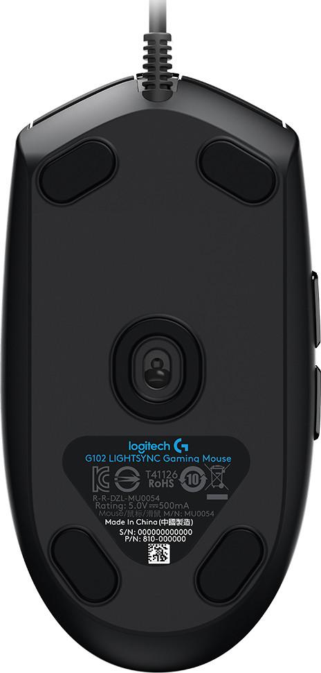 Logitech G102 Lightsync schwarz Gaming-Maus (USB, 8000 dpi, kabelgebunden, optisch, Rechtshänder)