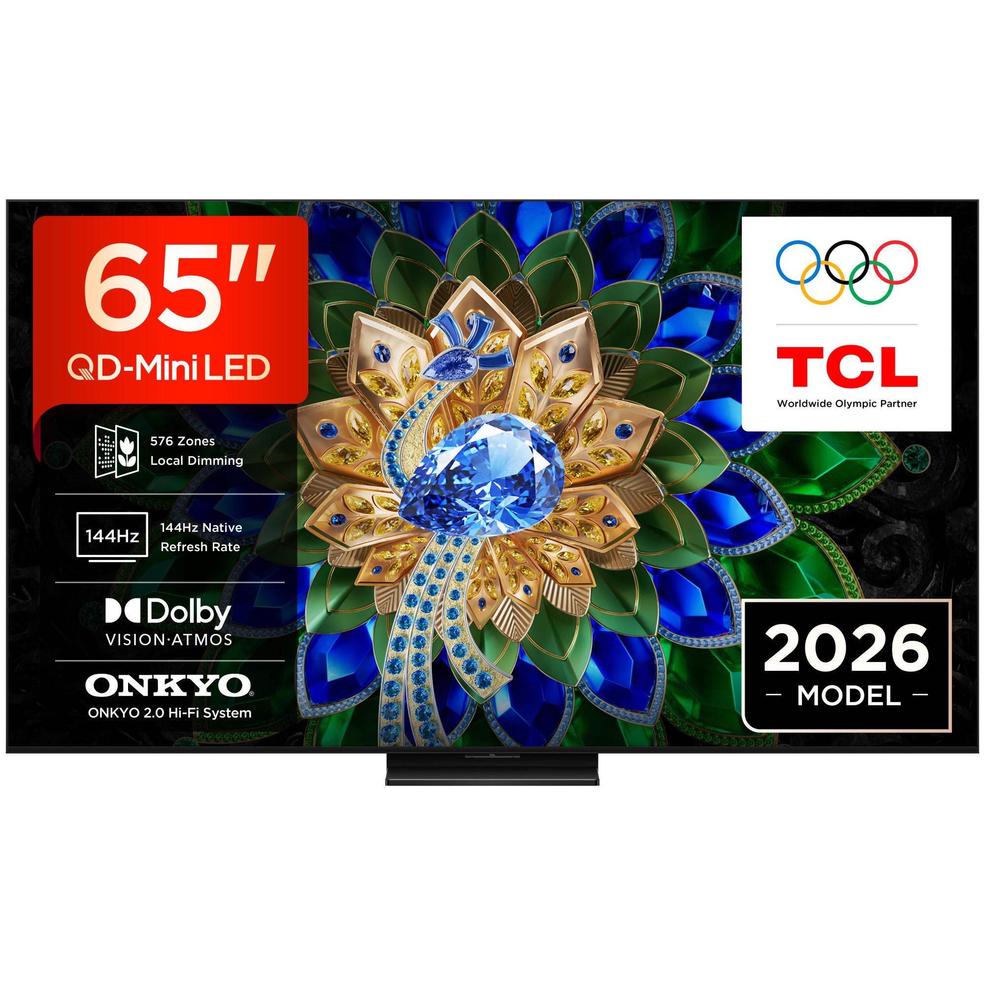 TCL 65A400U QD-Mini LED TV (65 Zoll (165 cm), 4K UHD, HDR, Smart TV, Sprachsteuerung (Google Assistant), Dolby Atmos, 144 Hz, Google TV)