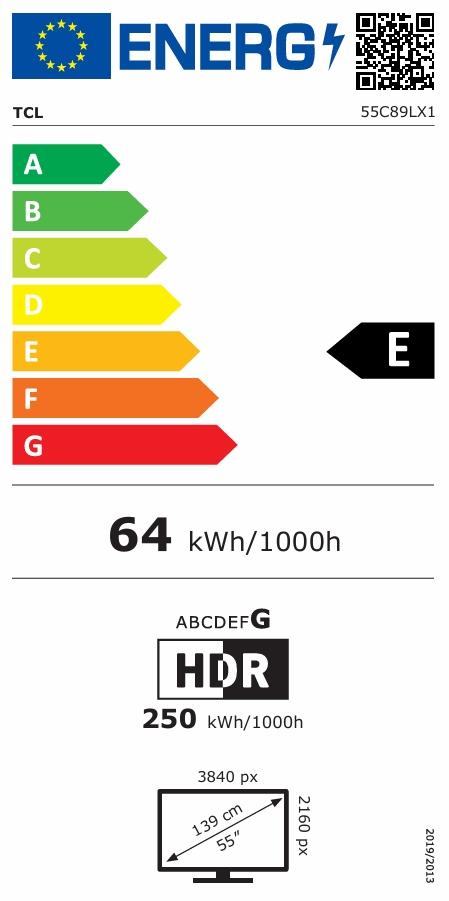 TCL 55C89L SQD-Mini LED TV (55 Zoll (138 cm), 4K UHD, HDR, Smart TV, Sprachsteuerung Alexa, Dolby Atmos, 120 Hz, Google TV