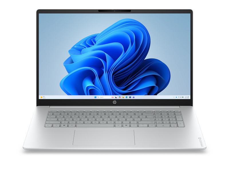 HP OmniBook 3 17-dk0012ng, Glacier Silver, 17,3 Zoll, Full-HD, Intel N150, 4 GB, 128 GB Notebook