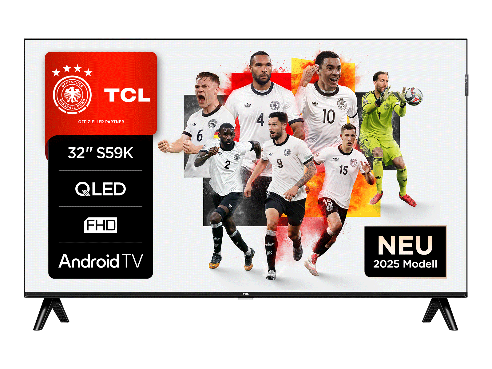 TCL 32S5K QLED TV (32 Zoll (80 cm), Full HD, Smart TV, Dolby Digital Plus, Android TV)