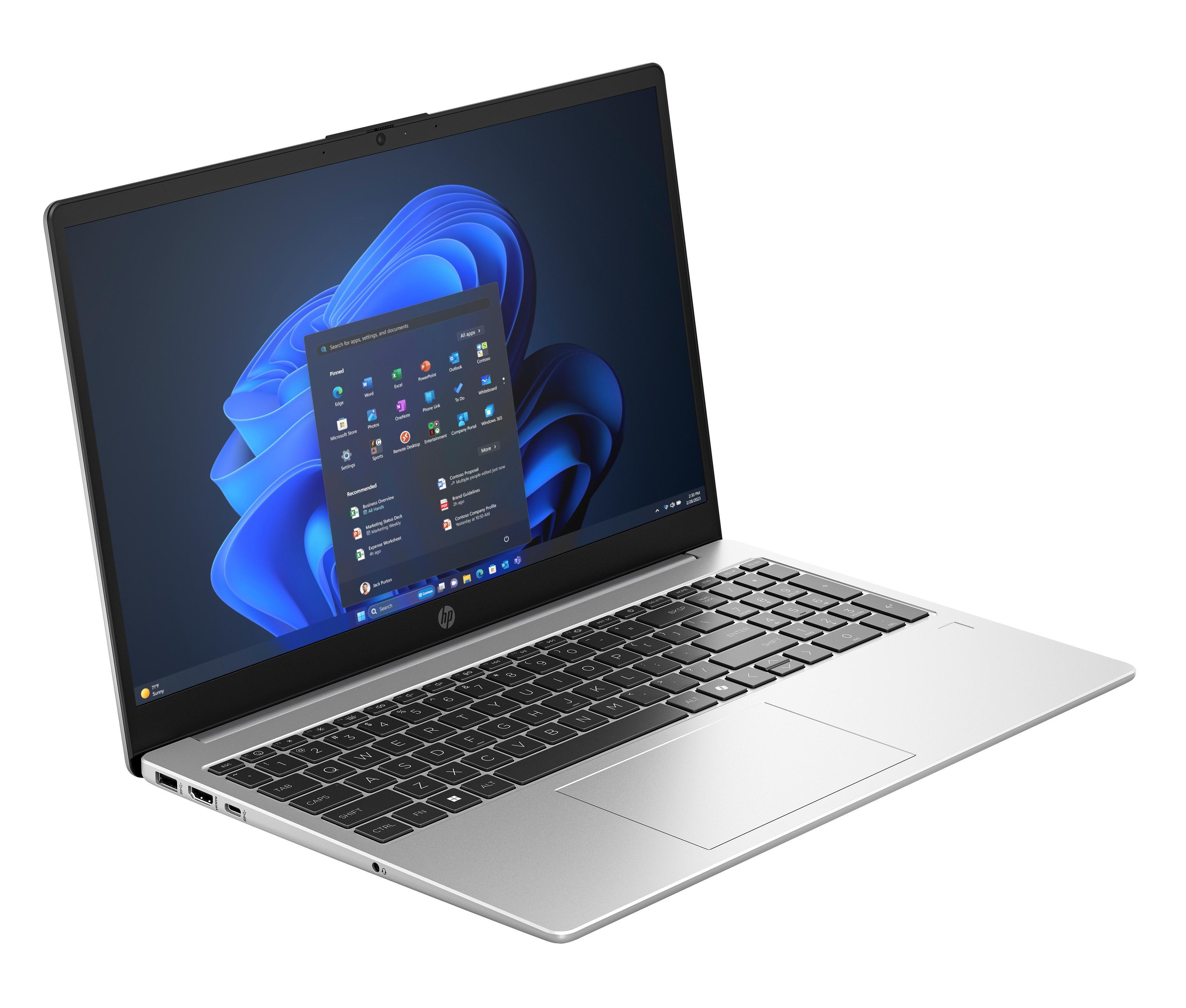 HP Notebook 255R G10, Silber, 15,6, Full-HD, AMD Ryzen 5 7535U, 8 GB, 512 GB