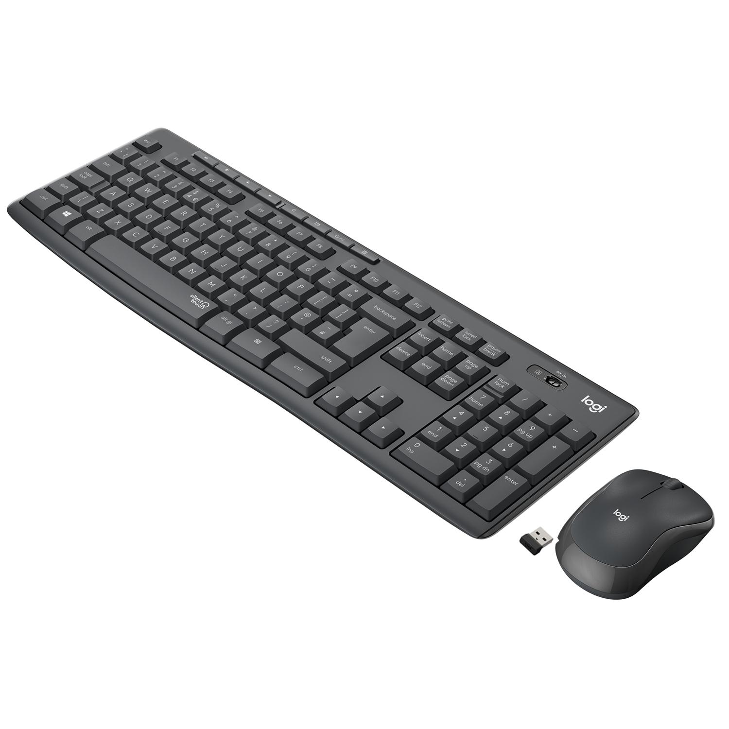 Logitech MK295 Silent Wireless Combo graphite Maus-Tastatur-Set