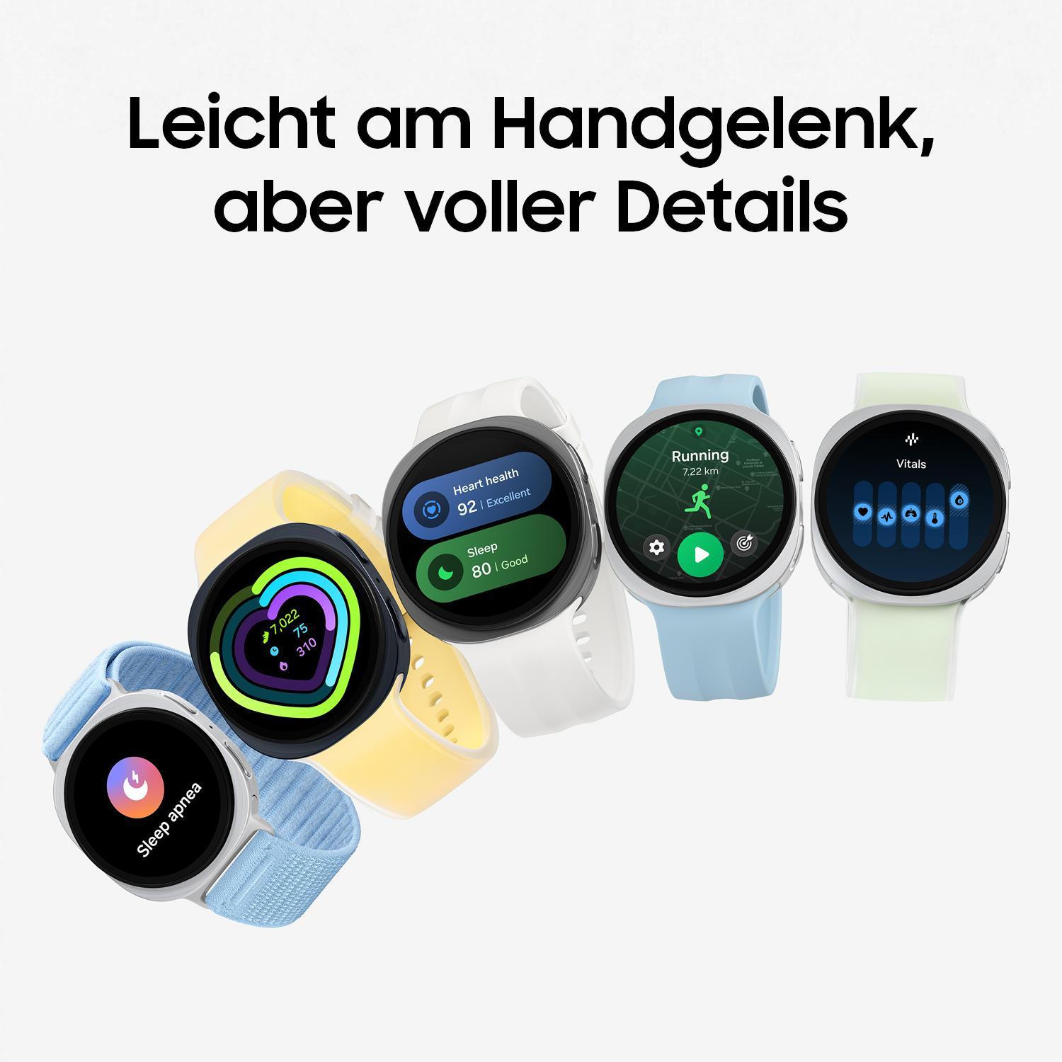 Samsung Galaxy Watch9 44mm Bluetooth Silver (Herzfrequenzmessung, Schrittzähler)