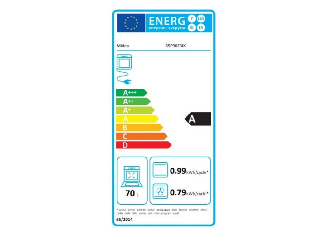 Midea Einbau Backofen 65P90E3IX