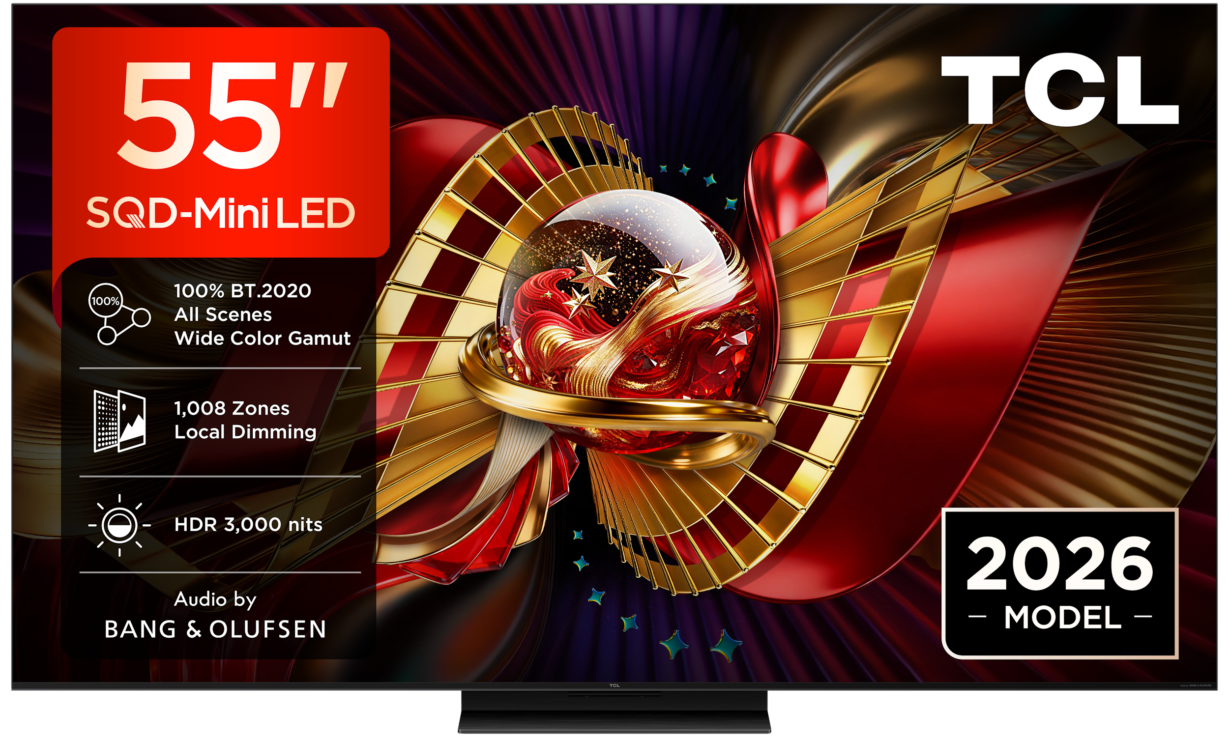 TCL 55C89L SQD-Mini LED TV (55 Zoll (138 cm), 4K UHD, HDR, Smart TV, Sprachsteuerung Alexa, Dolby Atmos, 120 Hz, Google TV